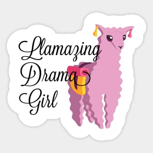 Llama Design - Llamazing Drama Girl Sticker